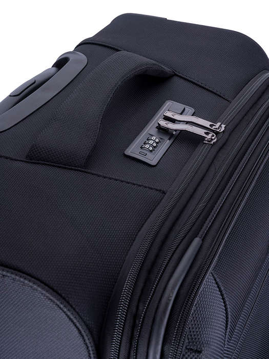 Voyager Istria Large 4 Wheel Trolley Case -Black