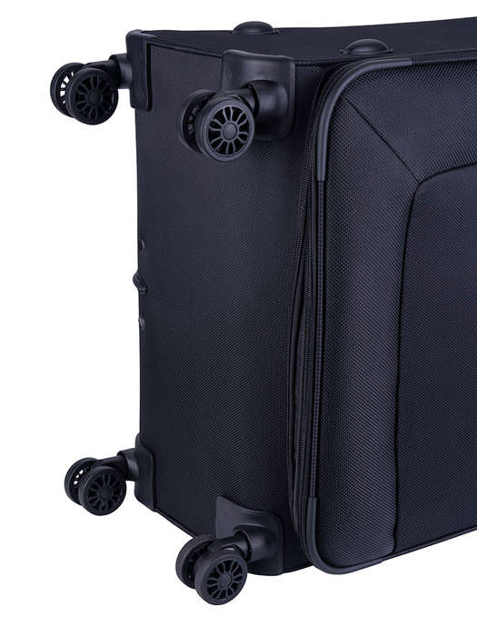 Voyager Istria Large 4 Wheel Trolley Case -Black
