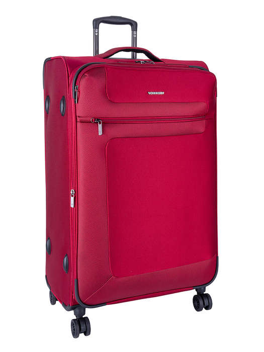 Voyager Istria Large 4 Wheel Trolley Case -Red