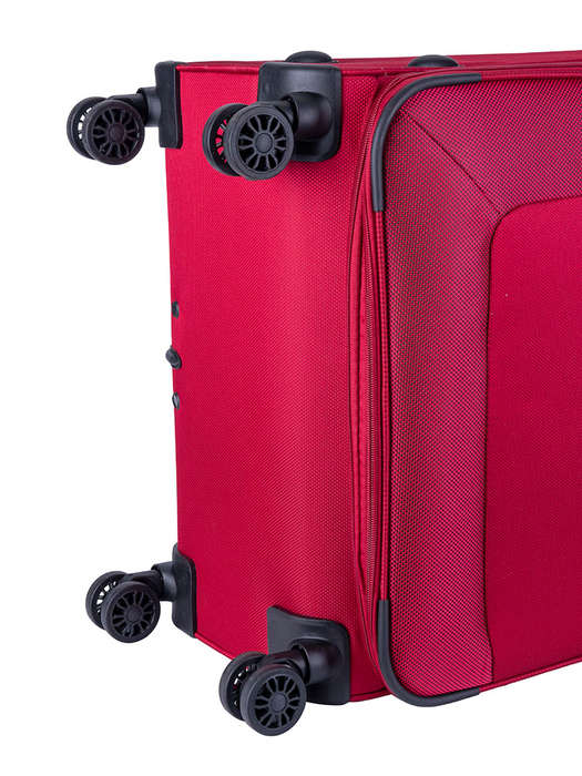 Voyager Istria Large 4 Wheel Trolley Case -Red