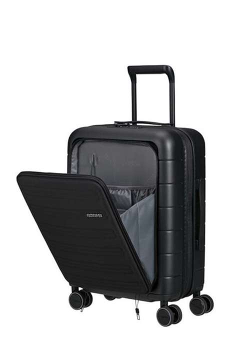 American tourister Novastream Spinner 55cm Black + Laptop compartment