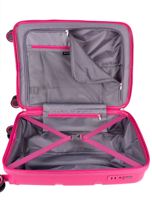 Cellini Cruze Medium  4 Wheel Trolley Case pink