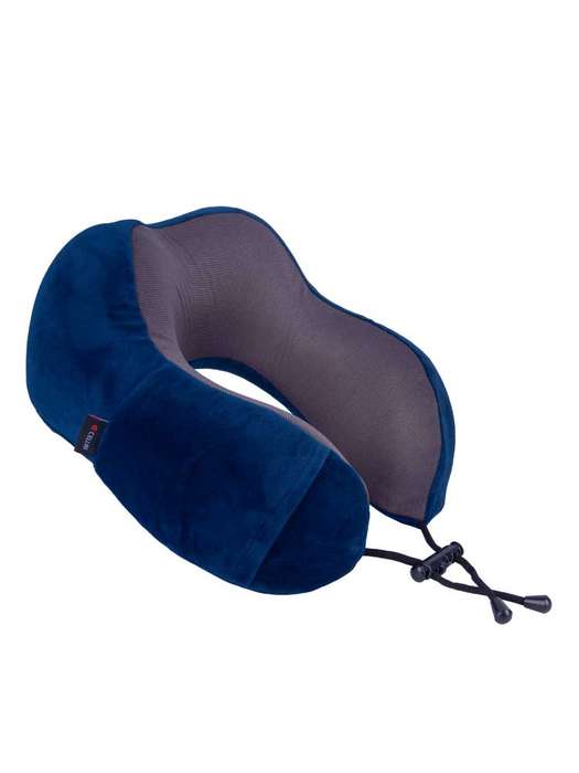 Cellini Accessories Roll-Up Memory Foam Travel Pillow-Navy