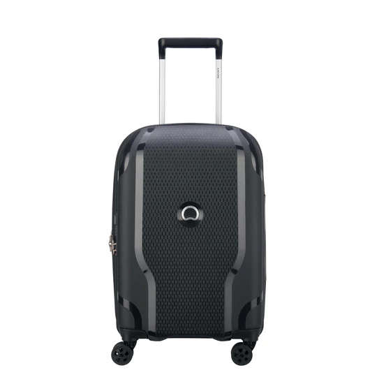 DELSEY CLAVEL Cabin suitcase - S expandable (55cm) recycled material-BLACK