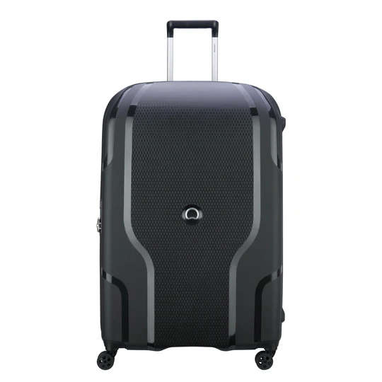 DELSEY CLAVEL Checkin suitcase - XL expandable (83cm) recycled material-BLACK