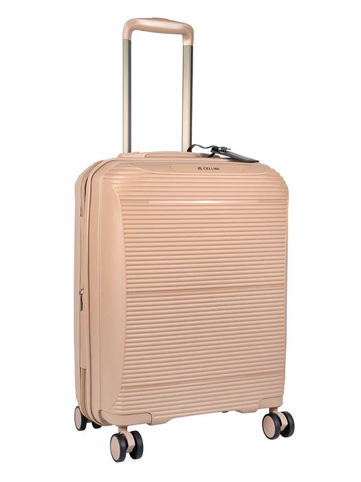Cellini Qwest 4 Wheel Carry On Trolley-BROWN