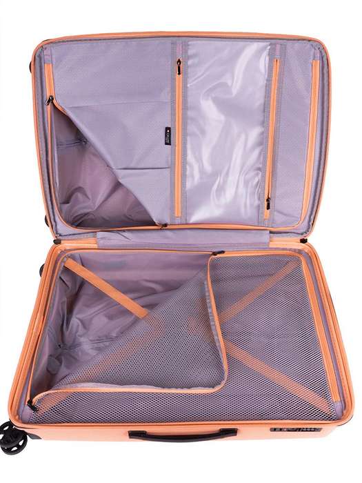 Cellini Starlite Medium 4 Wheel Trolley Case-PEACH