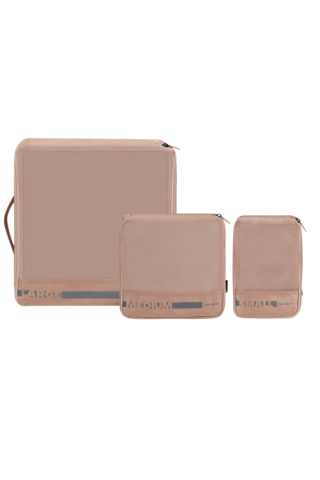 SAMSONITE PACK-SIZED SET OF 3 PACKING CUBES ROSE