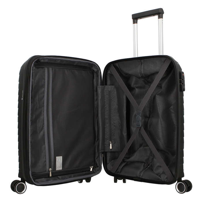 Pierre Cardin Montpellier Hard Case Large Trolley Luggage Black