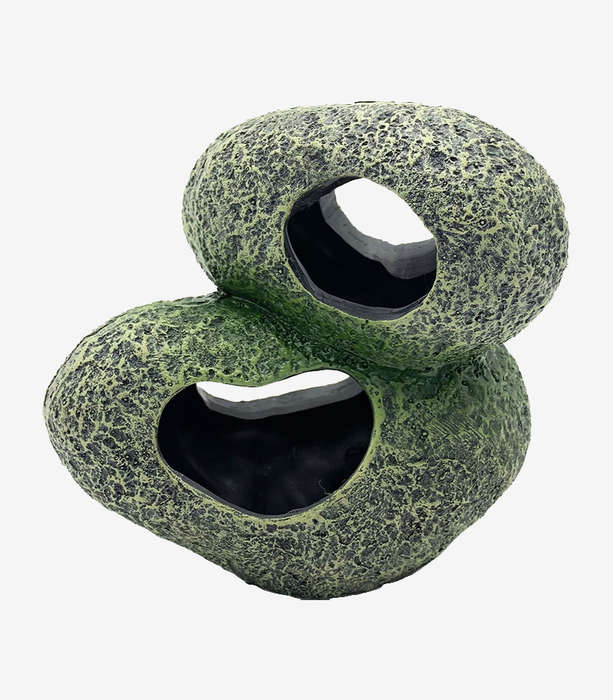 Double Decker Hideaway Aquarium Decoration | Zugo | Multi-level Fish Tank Cave (11.5x7.8x11.3cm)