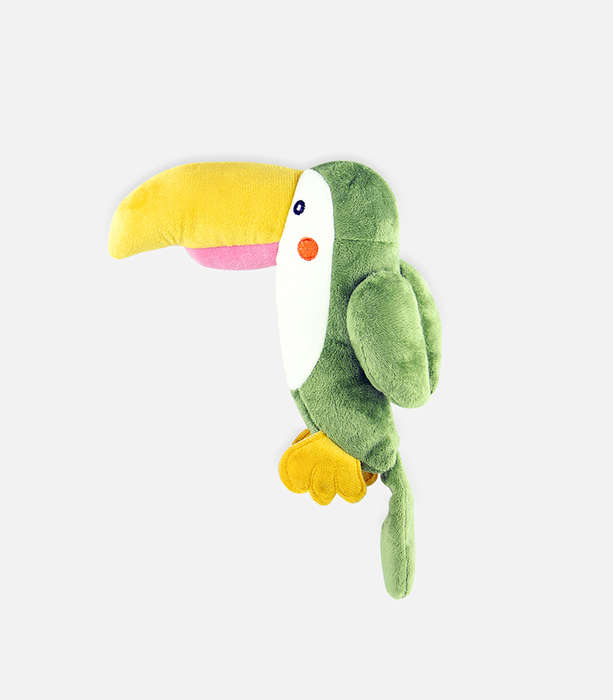 Parrot Plush Dog Toy | Zugo | Colorful & Soft Plush Toy for Playful Dogs