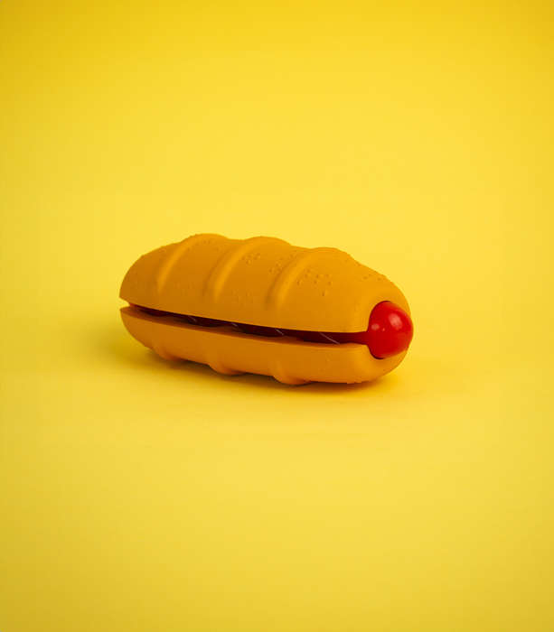 Hot Doggy Rubber Dog Toy | Zugo | Durable Chew & Fetch Novelty Toy