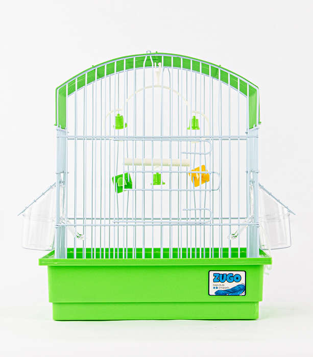 Aviary Bird Cage 1  27.5 x 19.5 x 32.5 cm  Green | Zugo | Compact, Vibrant Aviary for Small...