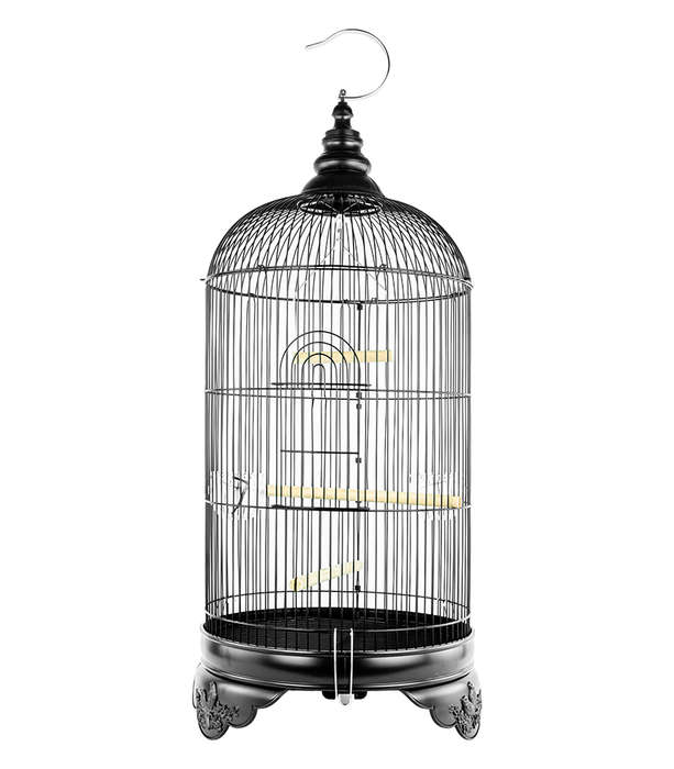 Aviary Bird Cage 6 with 154cm Stand Combo  Black Cage & White/Blue Stand | Zugo | Tall Bird Ca...