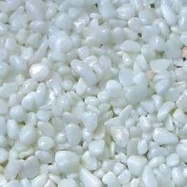 White Fish Tank Substrate Stones  4-6mm Artificial Gravel - 2kg Bag