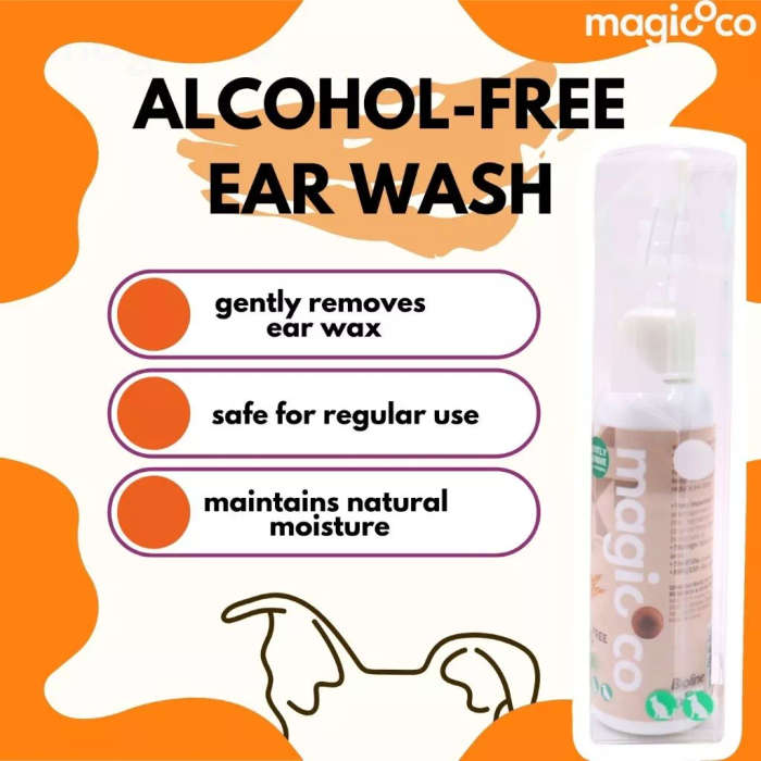 Magicoco Pet Ear Wash  60ML | Magicoco | Alcohol-Free Ear Wash with Coconut Oil | Soothes & Re...
