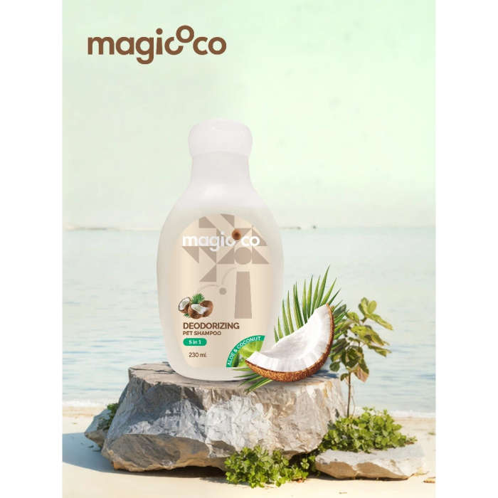 Magicoco Deodorizing Dog/Cat Shampoo  230ML | Magicoco | pH-Balanced Formula with Coconut Oil,...
