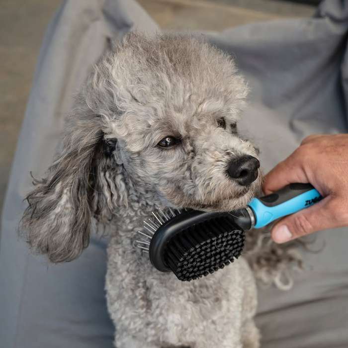 Multi Purpose Dog Brush  Small | Dual-Sided, Ergonomic Detangler & Smoother