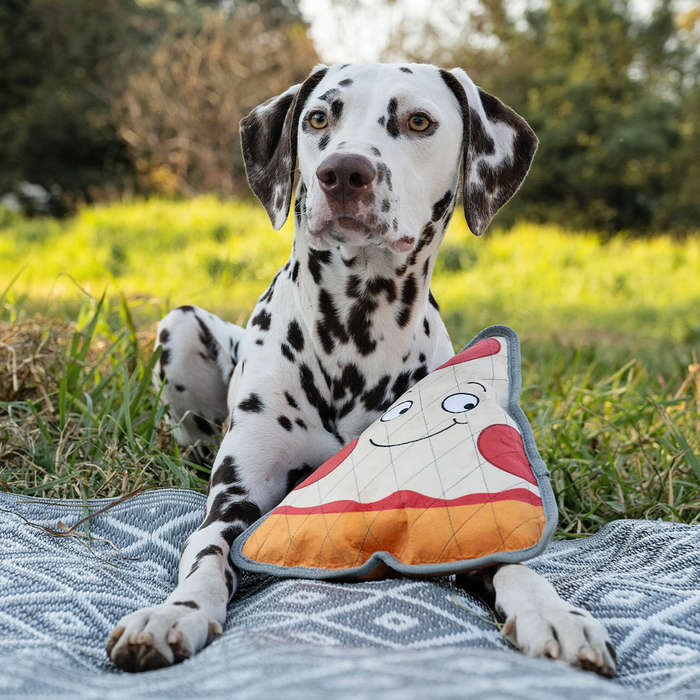 Zugo Pizza Dog Plush Toy | Zugo | Quilted Plush Slice with Playful Face | Durable Comfort Toy for...
