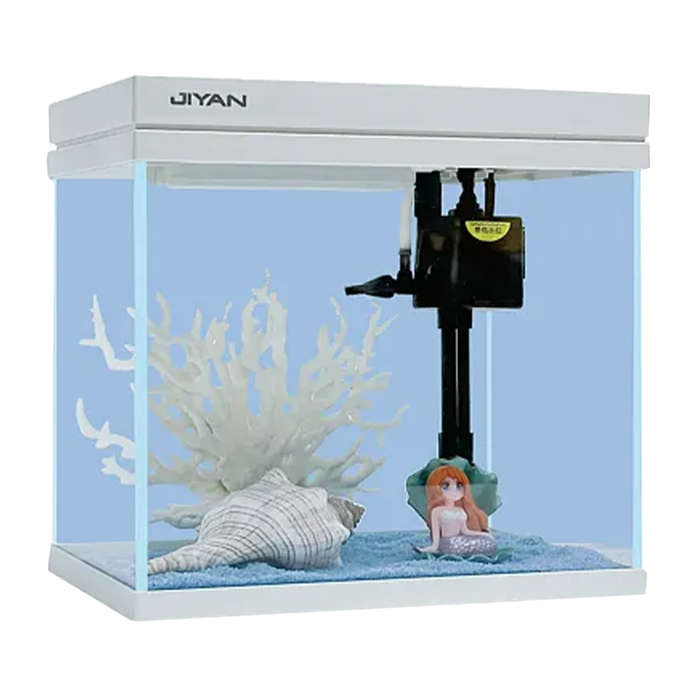 Jiyan XM Series XM-240 Aquarium  White | Jiyan Aquariums | Stylish 9L Ultra-Clear Glass Tank w...