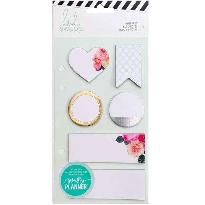 Heidi Swapp Memory Planner Note Pads 6/Pkg White