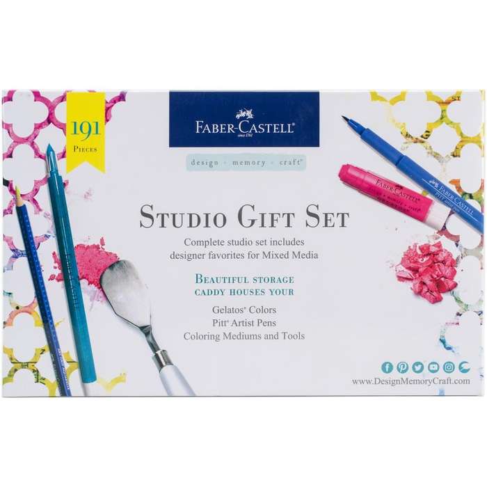 Faber Castell Design Memory Craft Studio Caddy Gift Set Premium Gift Set 191 Pieces