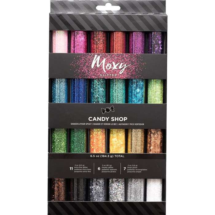 Moxy Tinsel &amp; Extra Fine Glitter 24/Pkg Candy Shop