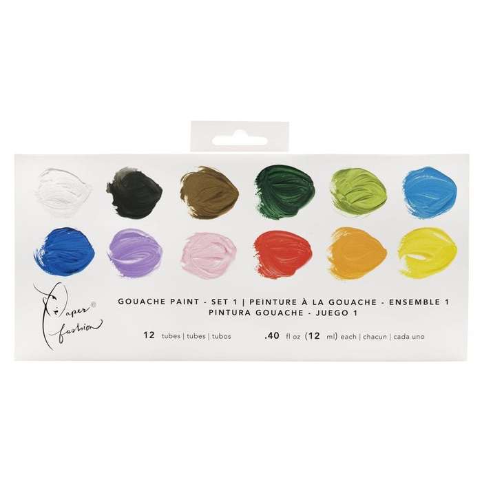 PAINT AC PAPER FASHION GOUACHE SET 1 (12 PIECE)
