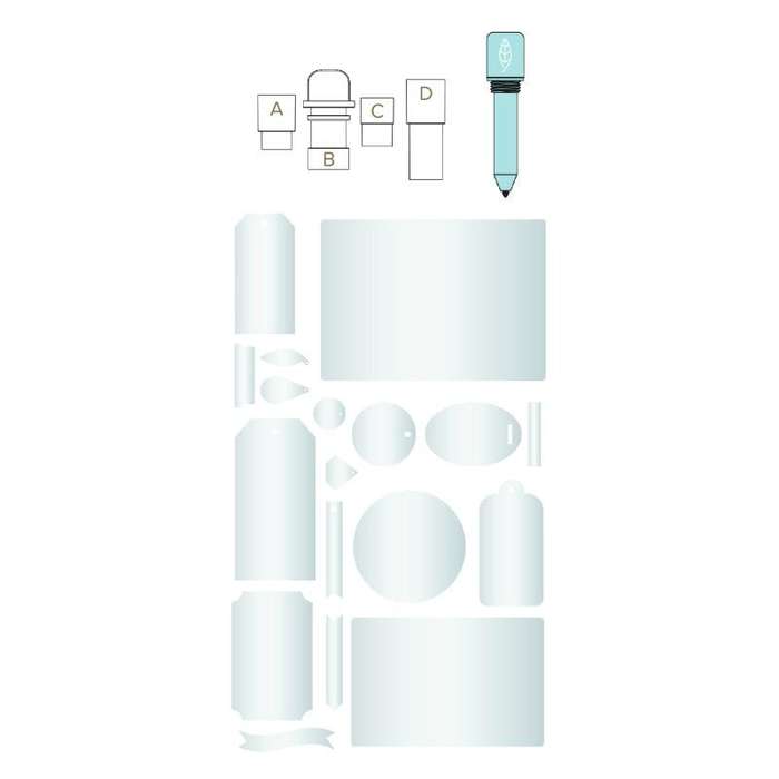 ETCH QUILL STARTER KIT 36 ETCHING PLASTIC SHAPES