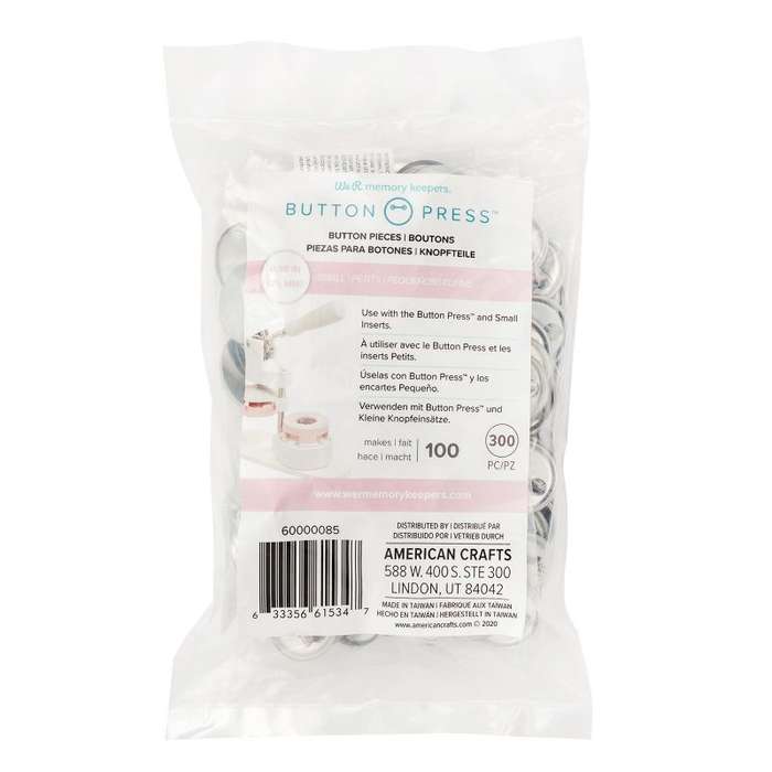 We R Memory Keepers Button Press Bulk Refill Pack 100/Pkg Small (25mm)