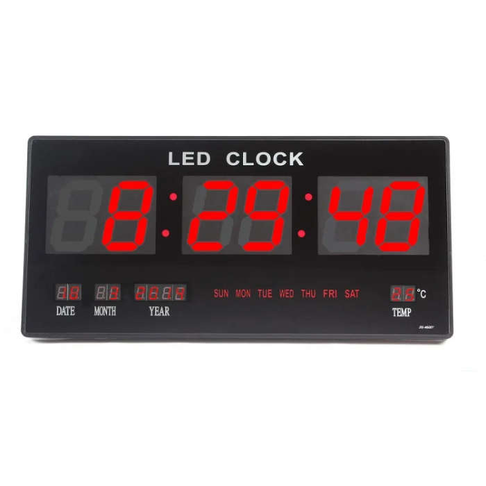Tube LED Display Digital Calendar Wall Clock