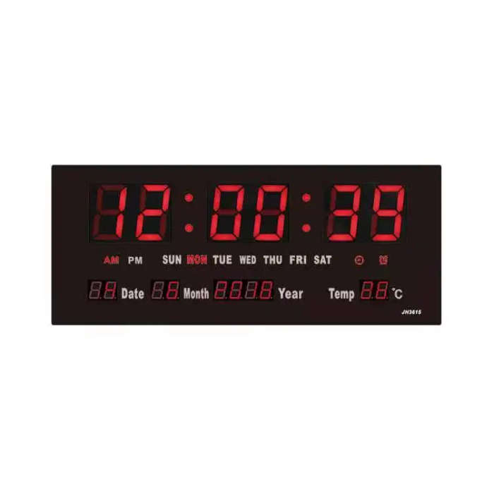 Tube LED Display Digital Calendar Wall Clock