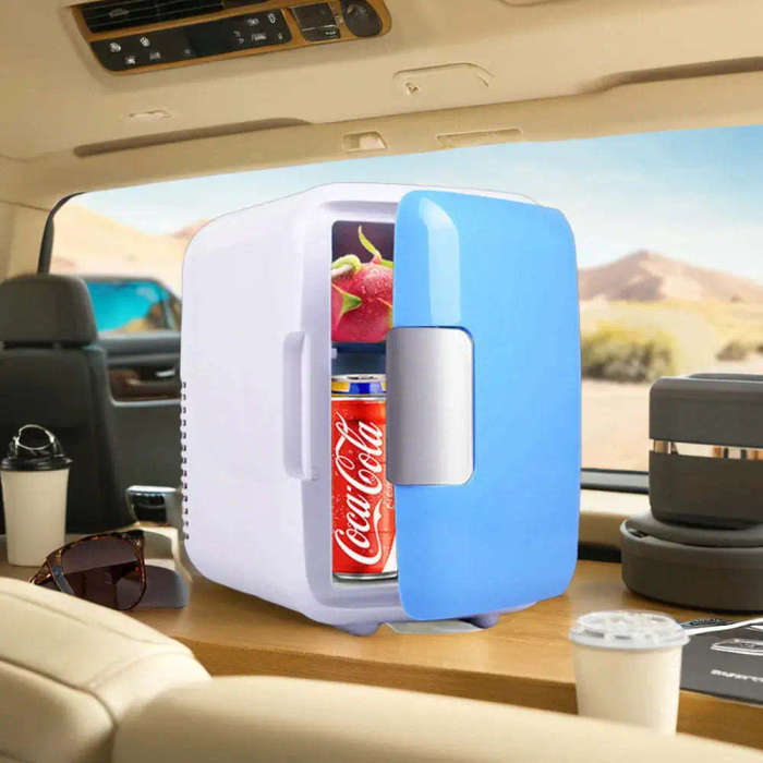 12V 4L Portable Mini Fridge Cooler Blue