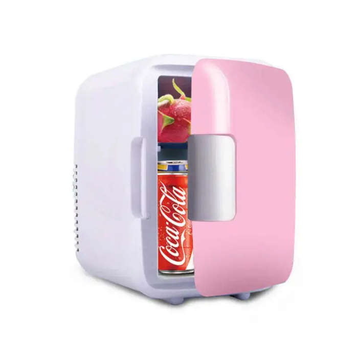 12V 4L Portable Mini Fridge Cooler Pink