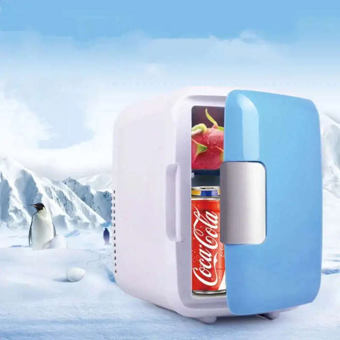 12V 4L Portable Mini Fridge Cooler Blue