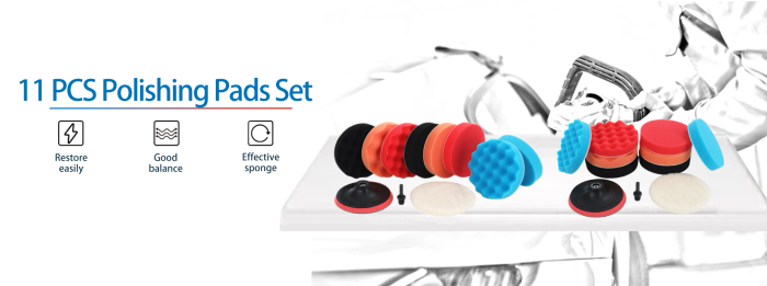 11 Pcs Car Foam Polishing Pads