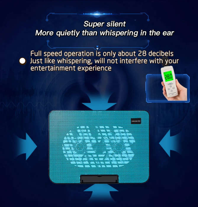 Folding Laptop USB Dual Fan Cooling Pad