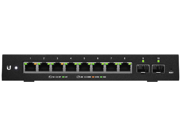 Ubiquiti EdgeSwitchXP 8 Port PoE 2xSFP Gigabit Switch | ES-10XP