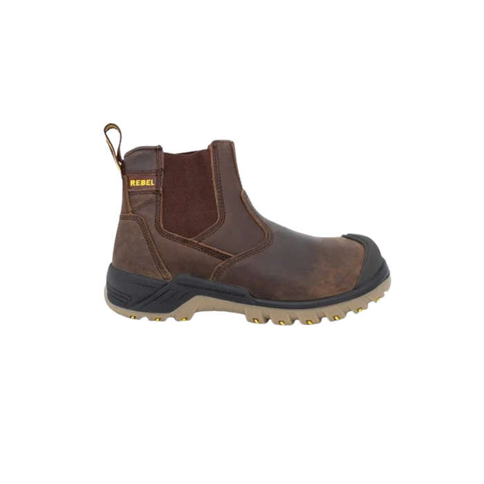 Rebel Crazy Horse Safety Boot - STC - Brown