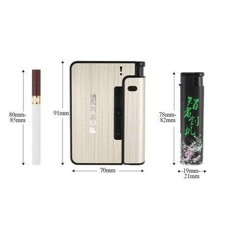 Focus Auto 10pc Metal Cigarette Lighter Case - Case Sold Only - No Lighter - Silver