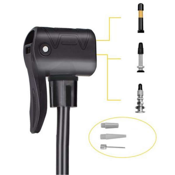 120PSI Alloy Floor Pump with Gauge Yellow