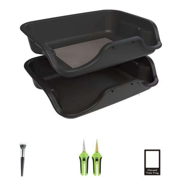 Deep Trim Bin with Static Brush, 2 Trimming Scissors &amp; Magnification Card