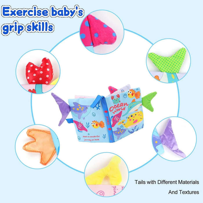 Premium Soft Cloth Baby Book - Ocean World