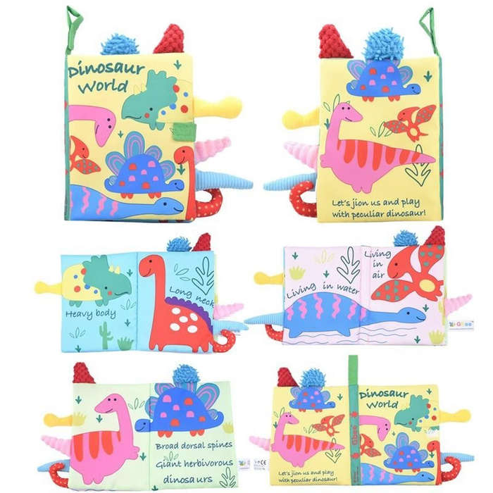 Premium Soft Cloth Baby Book - Dinosaur World