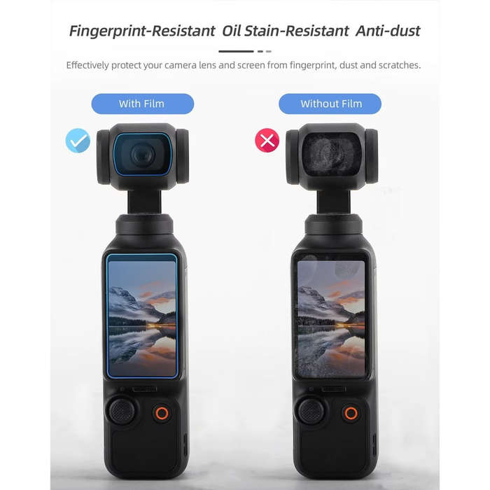 2 Sets of SunnyLife Tempered Glass Protectors for DJI Osmo Pocket 3