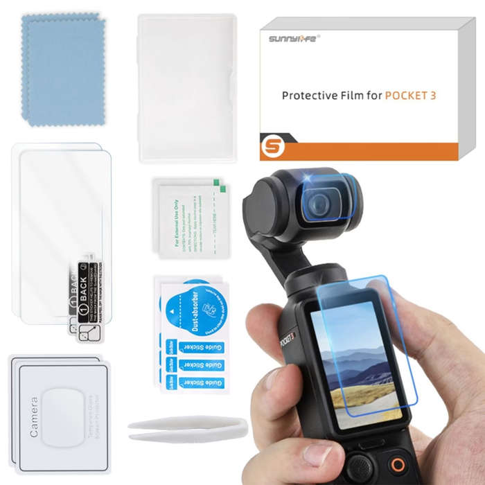 2 Sets of SunnyLife Tempered Glass Protectors for DJI Osmo Pocket 3