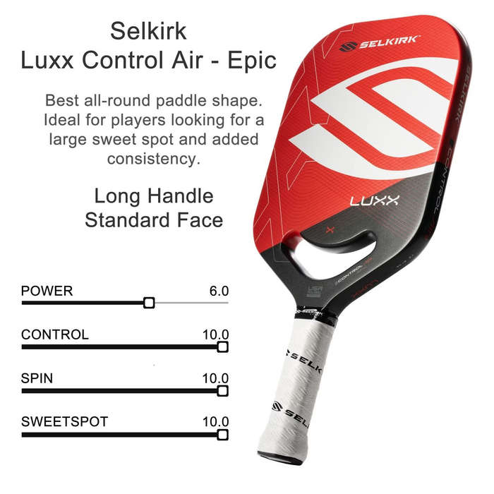 Selkirk Luxx Control Air - Epic Pickleball Paddle - Red