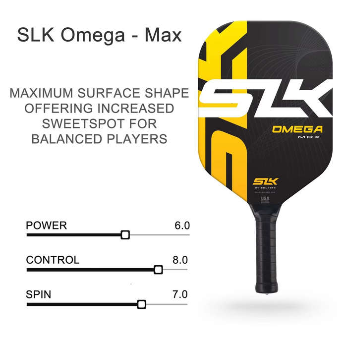 SLK Omega - Max Pickleball Paddle by Selkirk - Yellow