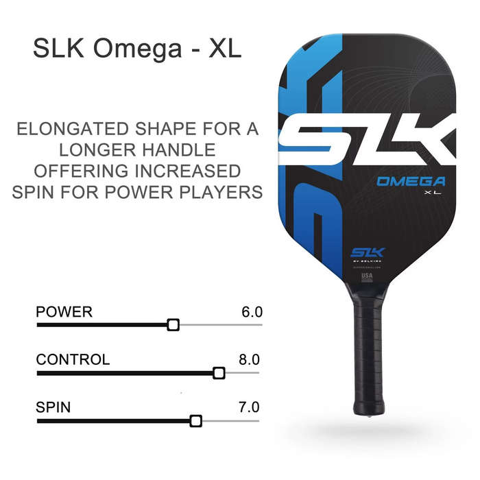 SLK Omega - XL Pickleball Paddle by Selkirk - Blue