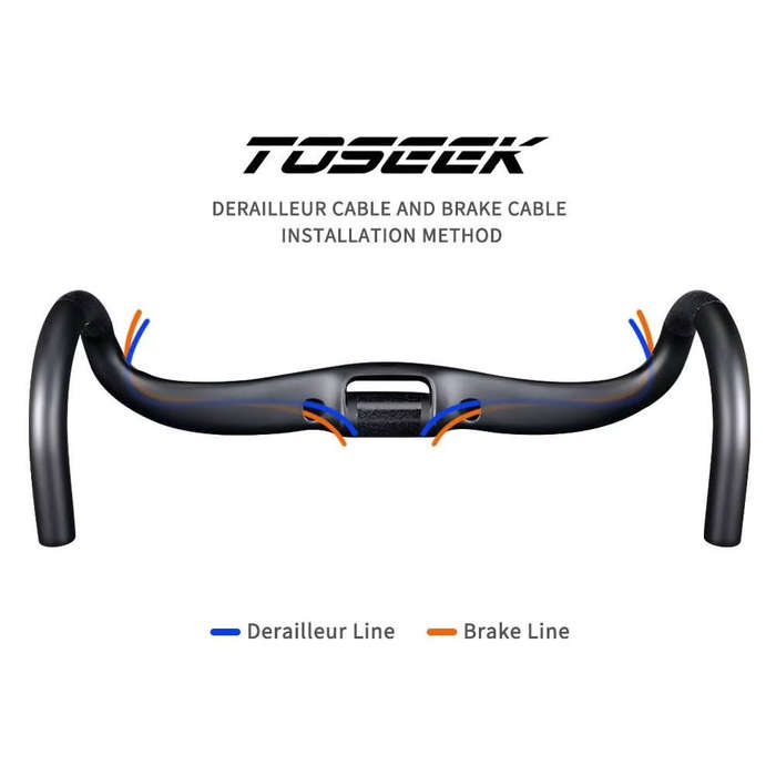 TOSEEK TR1000 Aero Carbon Road Bar - 440mm Wide